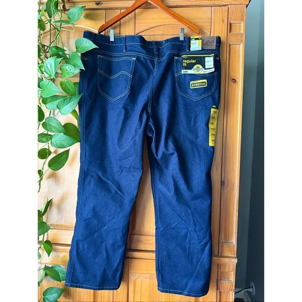 Lee Regular Fit Stretch Jeans – Big & Tall – Dark Wash – Men’s 50x30 (New